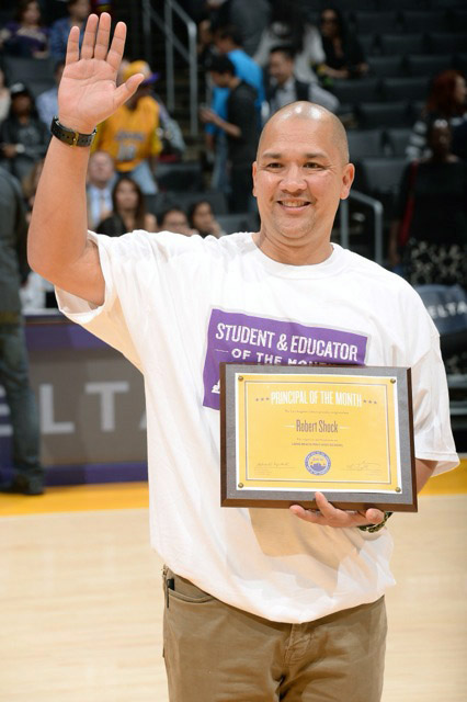 LA Lakers Awards Athletic Director Rob Shock